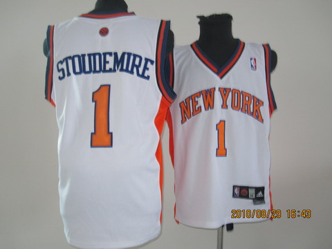 New York Knicks 1 STOUDEMIRE white basketball men NBA Jerseys