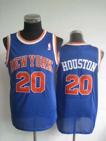 New York Knicks 20# Allan Houston blue throwback nba Jersey