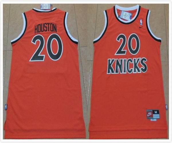 New York Knicks 20# Allan Houston orange Soul Swingman basketball Jerseys