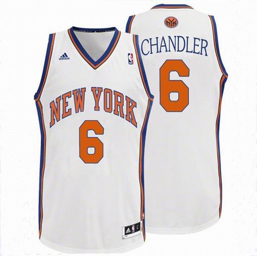 New York Knicks 6 Chandler white adidas men nba basketball jersey