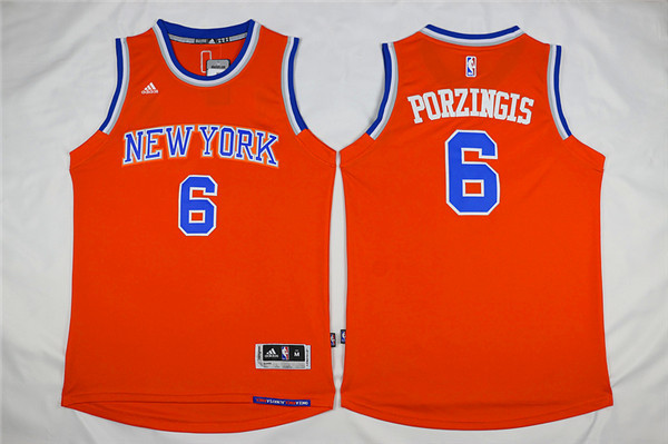 New York Knicks 6 Kristaps Porzingis red men NBA basketball Jerseys