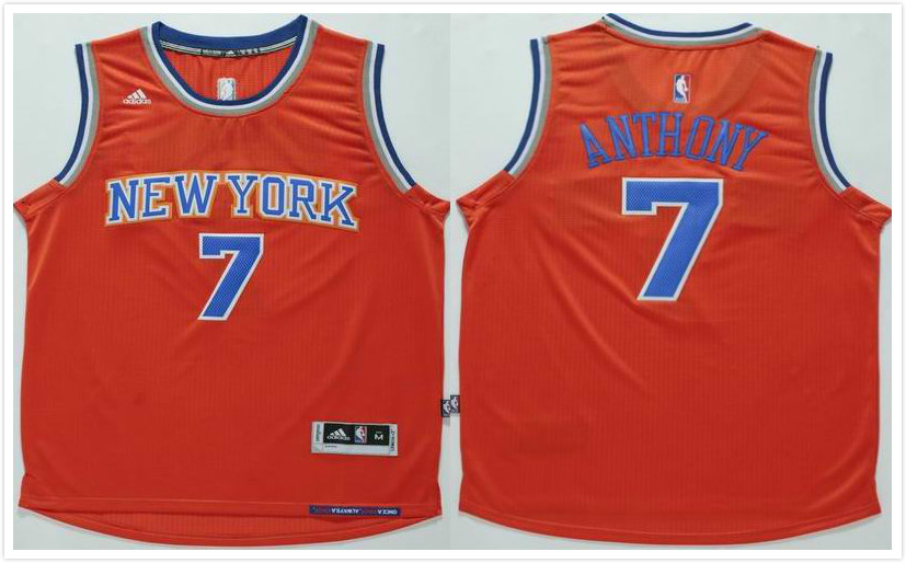 New York Knicks 7 Carmelo Anthony orange 2015