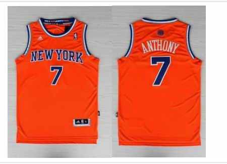 New York Knicks 7 Carmelo Anthony orange basketball nba Jerseys