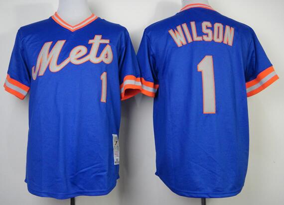 New York Mets 1 WILSON Blue MLB Jersey