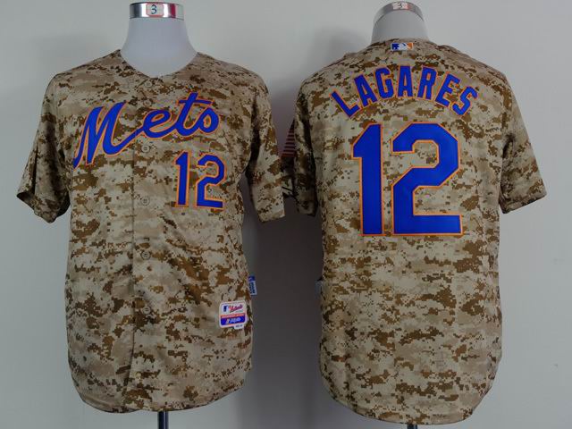New York Mets 12 Juan Lagares camo men baseball mlb jersey