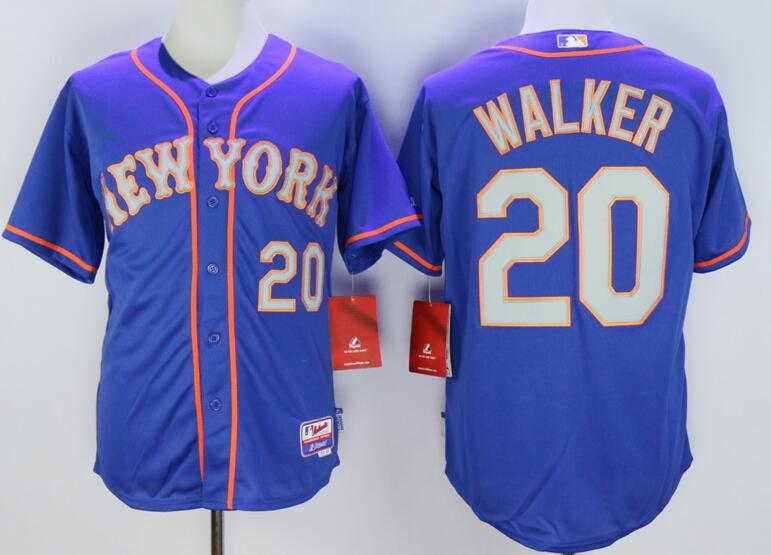 New York Mets 20 Neil Walker blue mlb baseball jersey