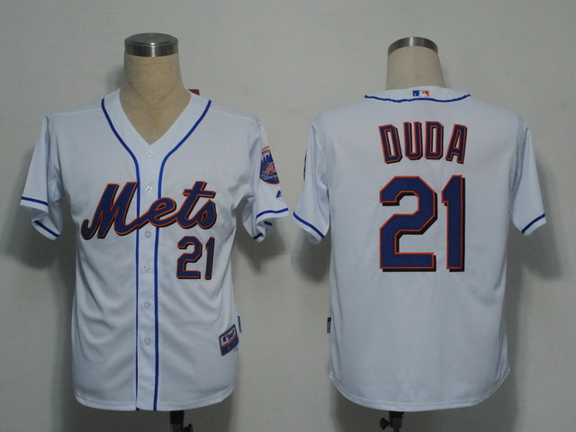 New York Mets 21 Duda White men MLB baseball Jerseys