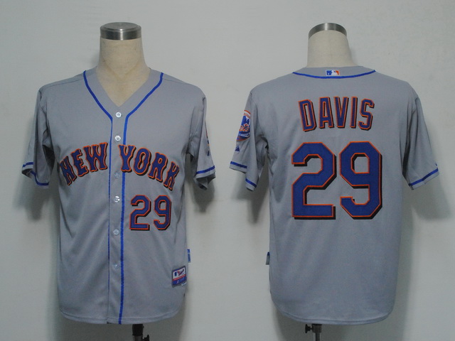 New York Mets 29 Davis Grey men baseball MLB Jerseys