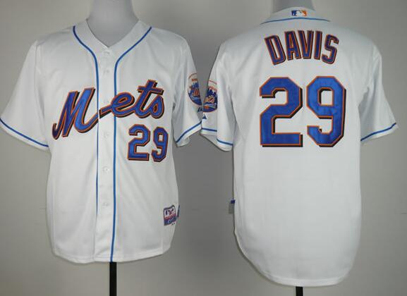 New York Mets 29 Davis white men baseball MLB Jersey