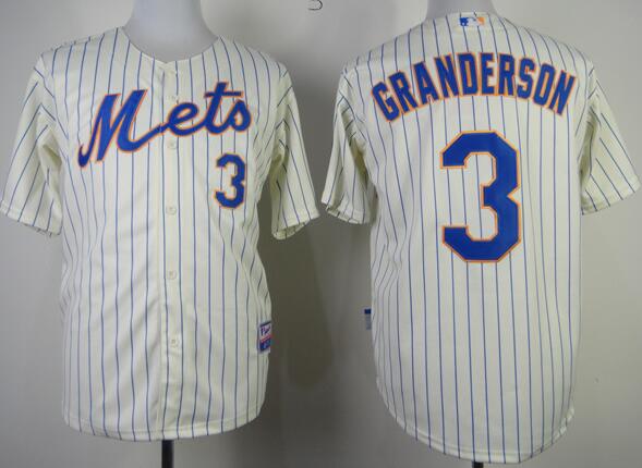 New York Mets 3 Curtis Granderson beige men baseball MLB Jerseys
