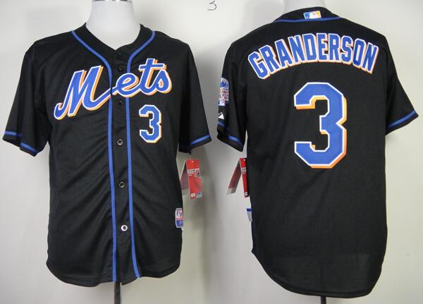 New York Mets 3 Curtis Granderson black men baseball MLB Jerseys