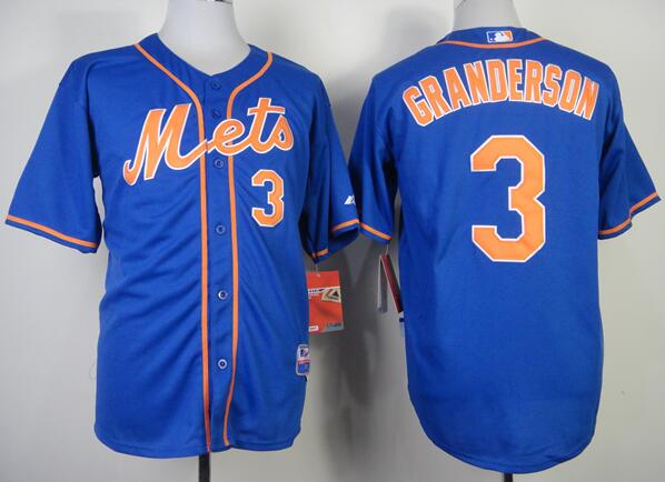 New York Mets 3 Curtis Granderson blue men baseball MLB Jersey