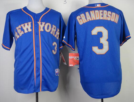 New York Mets 3 Curtis Granderson blue men baseball MLB Jerseys