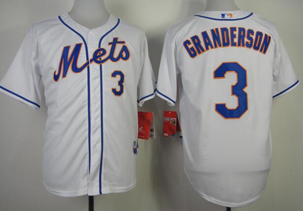 New York Mets 3 Curtis Granderson white men baseball MLB Jerseys