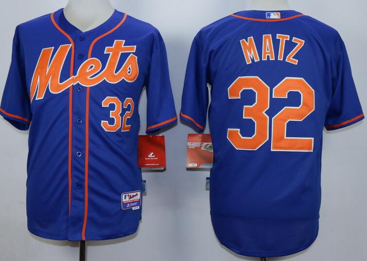 New York Mets 32 Steven Matz blue MLB baseball Jerseys