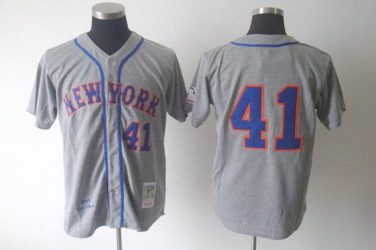 New York Mets 41 Tom Seaver grey MLB Jerseys