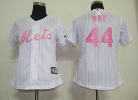 New York Mets 44 BAY White MLB Women Jerseys