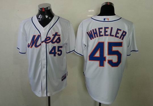 New York Mets 45 Zack Wheeler white MLB Jersey
