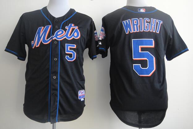 New York Mets 5 David Wright black MEN BASEBALL MLB Jersey