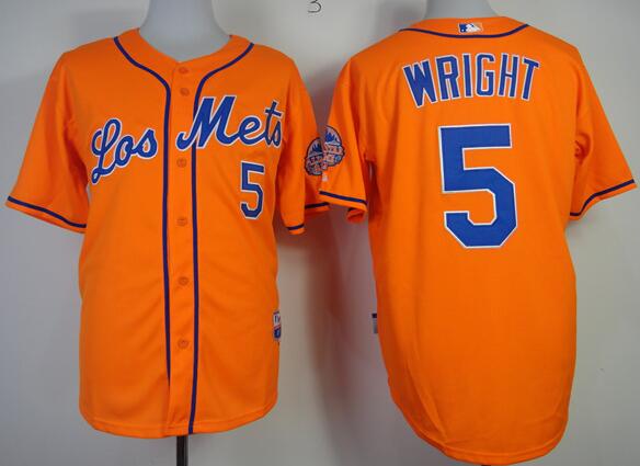 New York Mets 5 David Wright orange men baseball MLB Jerseys