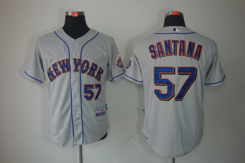 New York Mets 57 Johan Santana gray Jerseys
