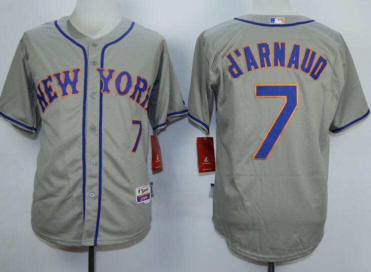 New York Mets 7 Reyes Grey men baseball mlb jersey