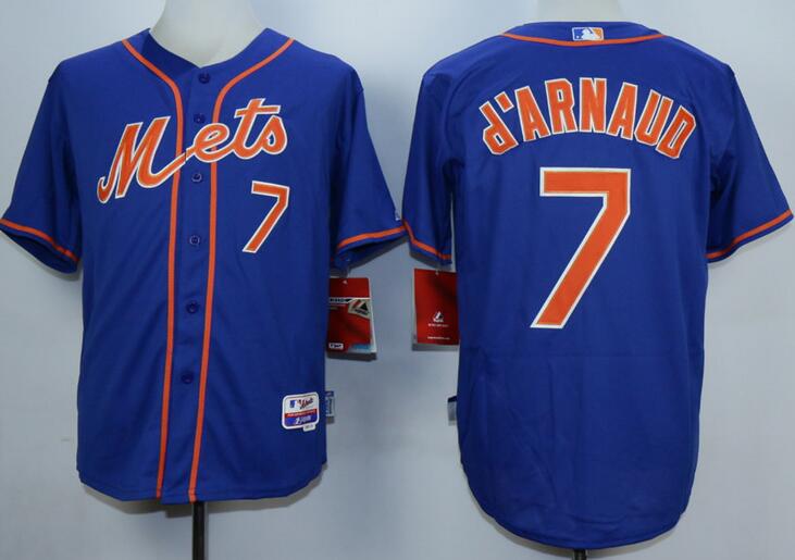 New York Mets 7 Reyes blue men baseball mlb jersey