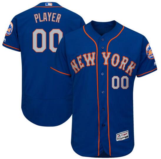 New York Mets Majestic Royal Gray 2017 Alternate Authentic Collection Flex Base Custom Jersey