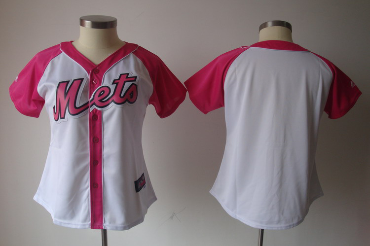 New York Mets White Blank women MLB Jerseys