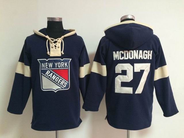 New York Rangers #27 Ryan McDonagh Blue Ice Hockey Hooded Sweatshirt