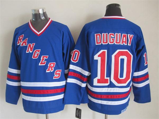 New York Rangers 10 Duguay CCM blue nhl jerseys