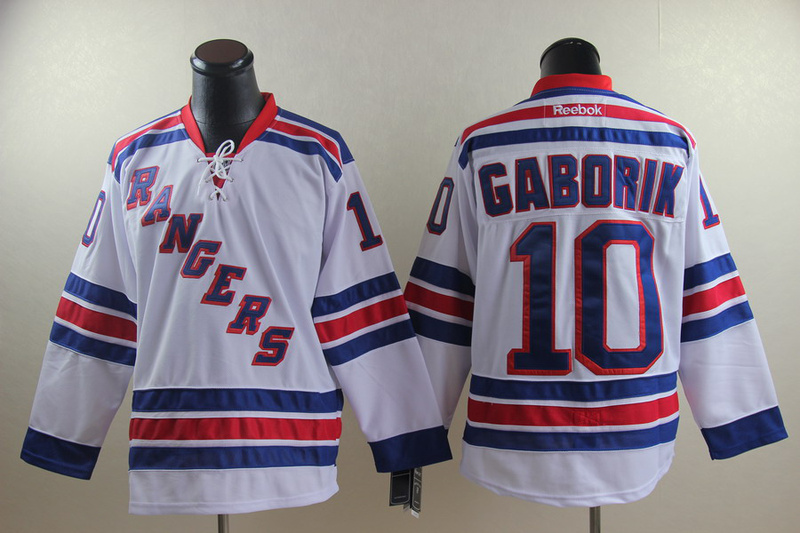 New York Rangers 10 GABORIK White nhl hockey Jersey