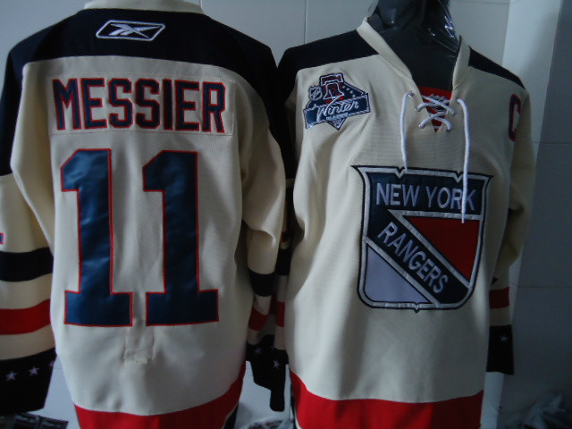 New York Rangers 11 MESSIER White nhl ice hockey  jerseys