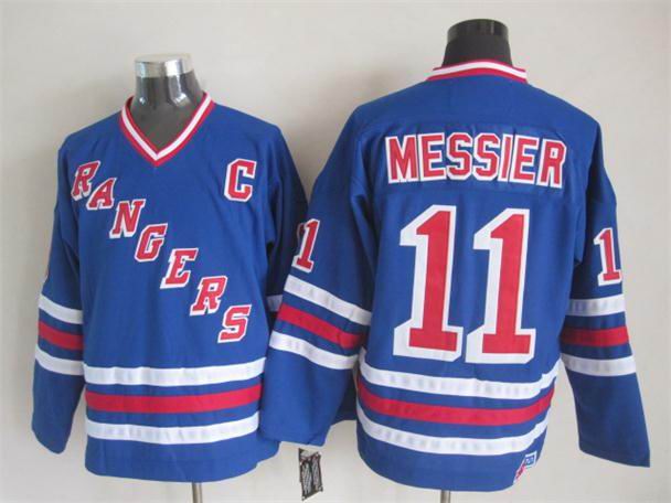 New York Rangers 11 Mark  Messier Blue nhl ice hockey  jerseys