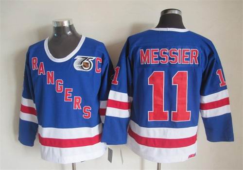 New York Rangers 11 Mark Messier Blue nhl ice hockey  jerseys