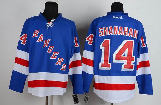 New York Rangers 14 SHANAHAN blue nhl hockey jerseys