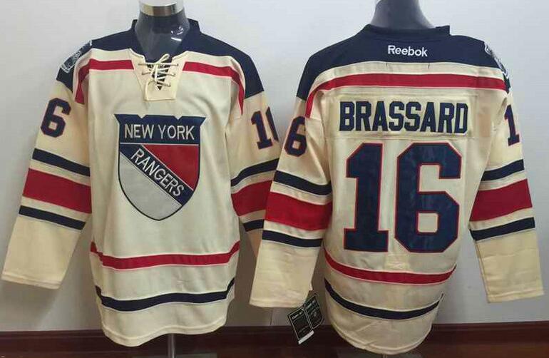 New York Rangers 16 Derick Brassard beige nhl ice hockey  jerseys