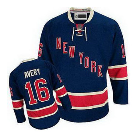 New York Rangers 16 Sean Avery Blue Throwback men nhl Jerseys