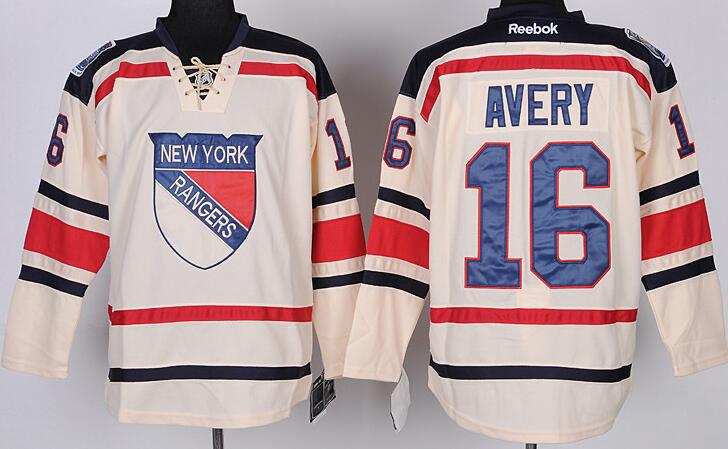 New York Rangers 16 Sean Avery Cream nhl ice hockey  jerseys