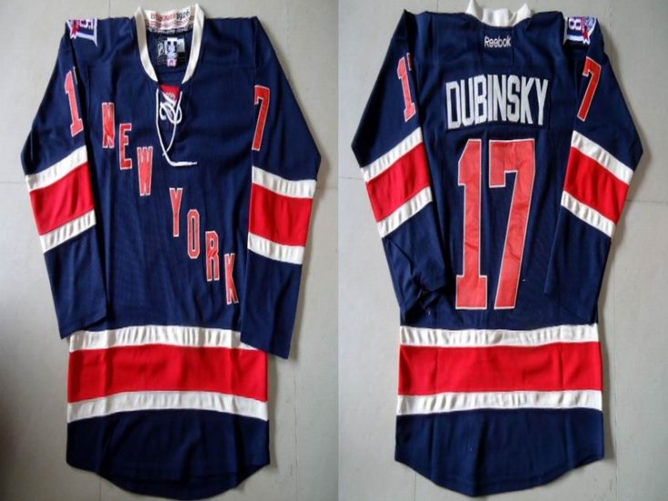 New York Rangers 17 Brandon Dubinsky Blue Winter Classic nhl ice hockey  jerseys