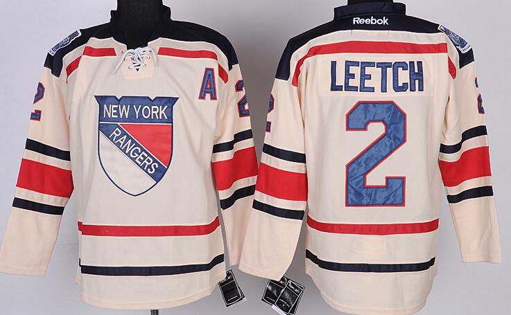 New York Rangers 2 LEETCH Dark white nhl jerseys