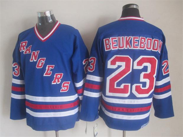 New York Rangers 22 Beukebook blue CCM Hockey men jerseys