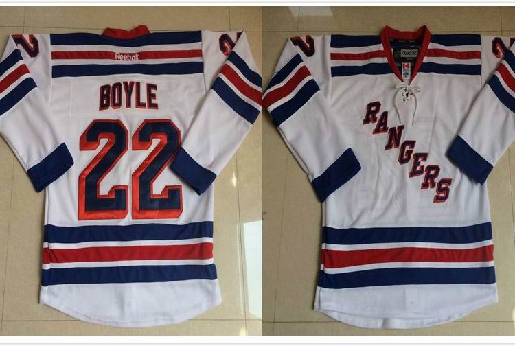 New York Rangers 22 Brian Boyle White nhl Jersey