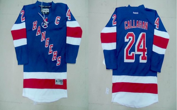 New York Rangers 24 Ryan Callahan Blue nhl ice hockey  jerseys