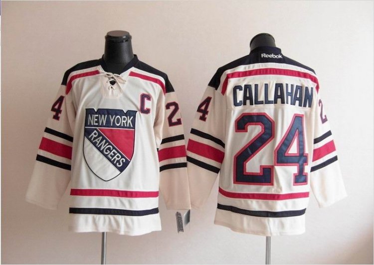 New York Rangers 24 Ryan Callahan Cream nhl ice hockey  jerseys