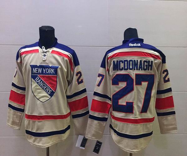 New York Rangers 27 Ryan McDonagh Cream nhl ice hockey  jersey