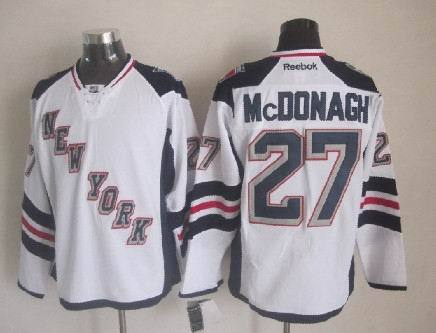 New York Rangers 27 Ryan McDonagh White hockey nhl Jersey