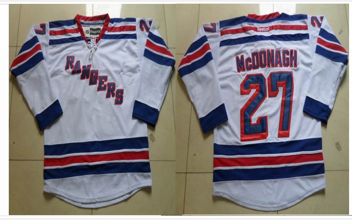 New York Rangers 27 Ryan McDonagh White nhl Jersey