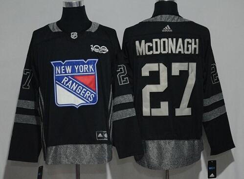 New York Rangers 27 Ryan Mcdonagh men 100th NHL Jersey