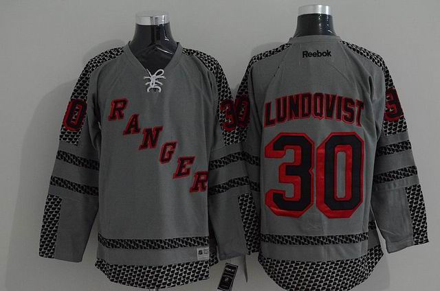 New York Rangers 30 Henrik Lundqvist Charcoal Cross Check Fashion Stitched nhl ice hockey  jerseys